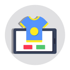 Unique design icon of mobile shirt 