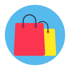 Trendy vector design of shopping bags