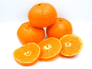 oranges isolated on white background