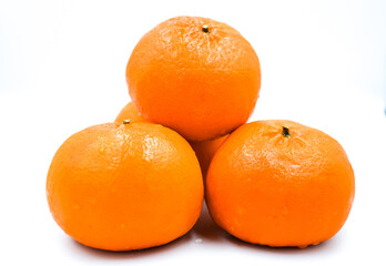tangerines isolated on white background