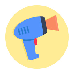 A colored design icon of barcode scanner 