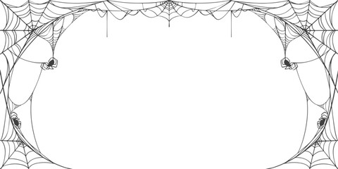 spider web halloween frame, spider web vector eps