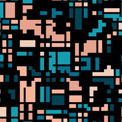 Seamless colorful pattern of geometric shapes. Template for cover, banner, poster and creative design