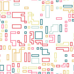 Seamless pattern of lines.  Colored background of geometric shapes. Template for cover, banner, poster and creative design