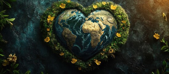 A heartfelt tribute to our planet Mixed media artwork