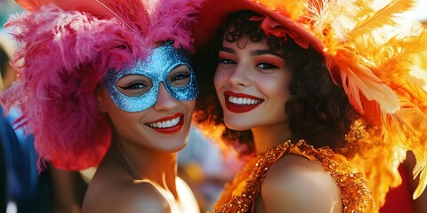 Obraz premium group of women posing at the races, ai generated. 