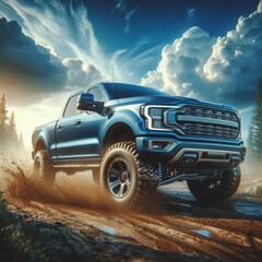 Off-Road, 4x4, illustration, art, design, background, wallpaper, Generative, Ai.