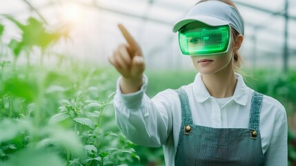 Holographic AI assistant projecting agricultural growth trends for farmers, holographic AI assistant, crop management