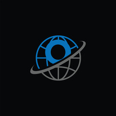 Vector Globe And Financial Symbol With Letter O
