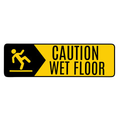 Slippery floor warning sign, wet floor warning