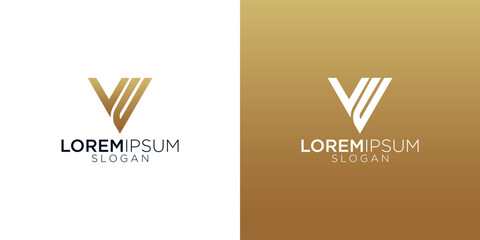 letter v abstract monogram logo vector design	