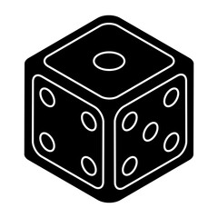 Premium design icon of ludo dice