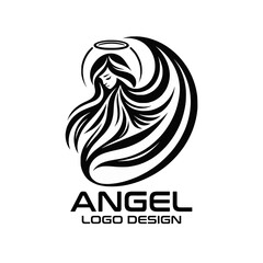 Naklejka premium Angel Vector Logo Design