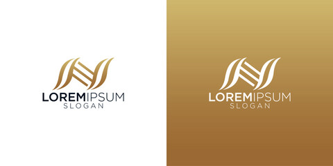 initial N logo design vector	