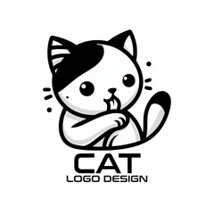 Cat Vector Logo Design