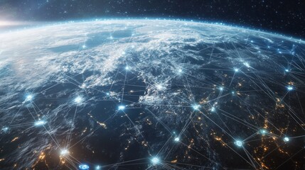 Global Network of Interconnected Cities and Satellites