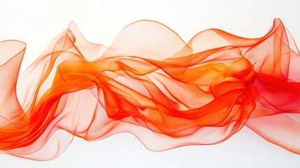   Red, Orange and Green Smoke Against White Background with Light Reflection