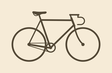 Bicycle logo. Isolated Bicycle on vintage  background