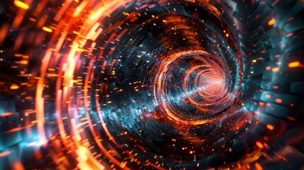 Mesmerizing Cosmic Vortex A Captivating Abstract Digital Artwork