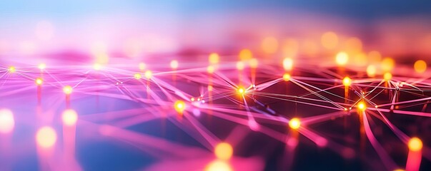 Obraz premium AI ecosystem transformation, virtual evolution models, glowing digital networks