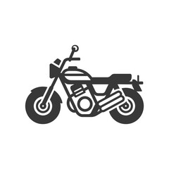 Black and White Silhouette of a Motorcycle