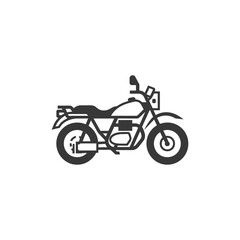 Black and White Silhouette of a Motorcycle