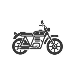 Obraz premium Black and White Silhouette of a Vintage Motorcycle