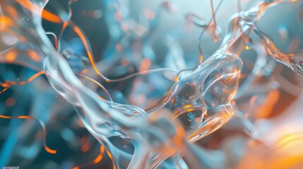 Obraz premium Mesmerizing Swirls of Digital Abstraction A Captivating 3D Visualization of Ethereal Energy