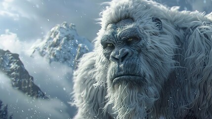 Yeti in the Snow: A Close Encounter with a Mythical Creature