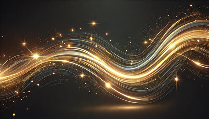 Gold glowing neon line.