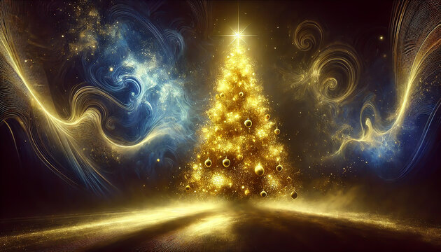 Golden Christmas Tree 