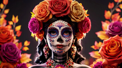 Vibrant Render Catrina With Intricate