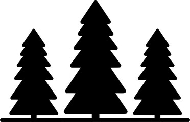 Forest tree line icon. linear style sign for mobile concept and web sign, symbol, vector, art