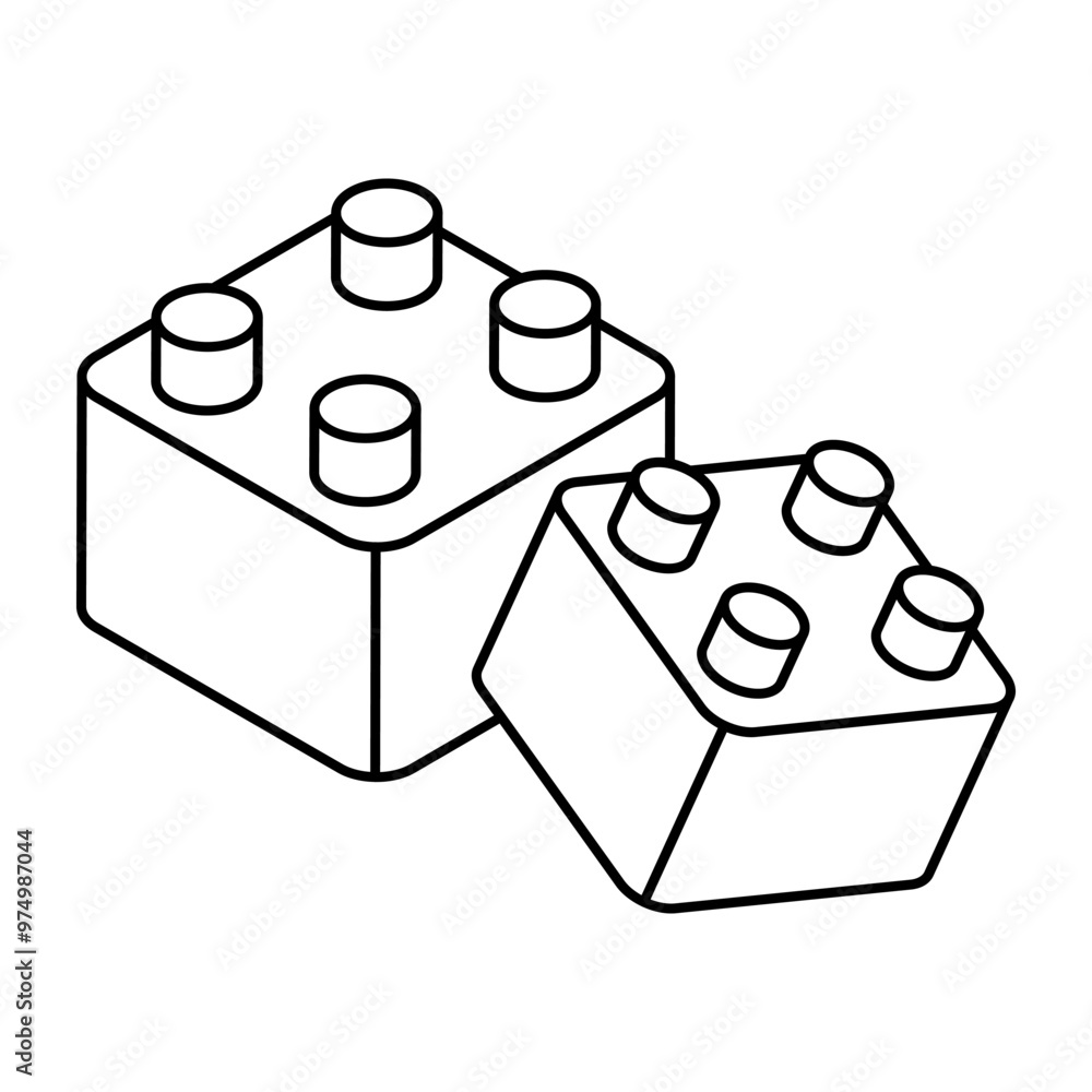 Canvas Prints premium design icon of building blocks