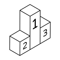 Modern design icon of leaderboard 