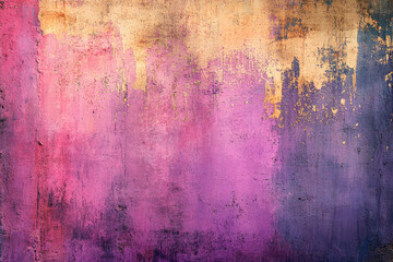 A vibrant abstract background featuring a blend of pink, purple, and gold hues, creating a...