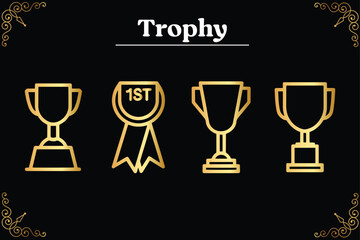 gold trophy cup design