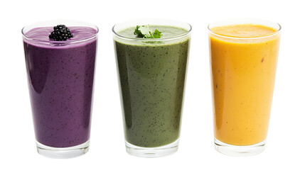 Three refreshing smoothies