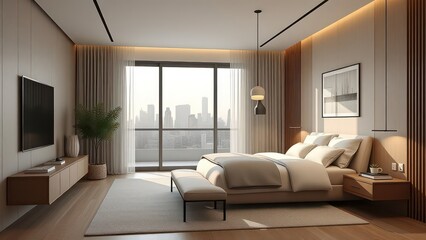 Modern bedroom in free style