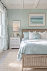 Serene and Cozy Coastal Bedroom with Panoramic Ocean View