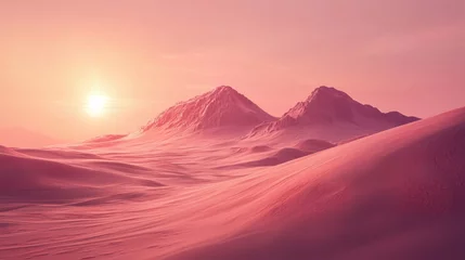 desert red landscape of the surface of Mars Dunes Generative AI