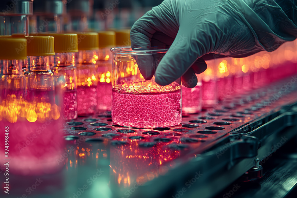 Aufkleber a scientist conducting experiments with lab-grown tissues. concept of advancements in regenerative m
