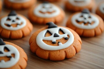 Halloween pumpkin shaped cookies. Bakery. Bake. Cookies. Pumpkin.	