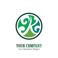 K  lettering logo is simple, easy to understand and authoritative