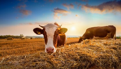 cow and straw