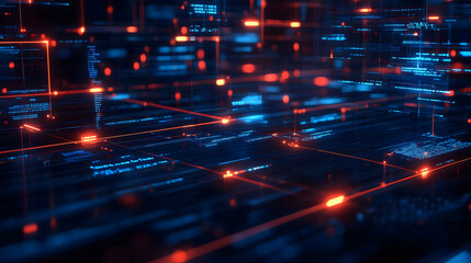 Obraz premium Futuristic Technology and Digital Networks Collection