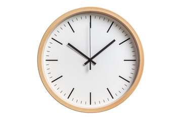 Wall clock isolated on transparent background