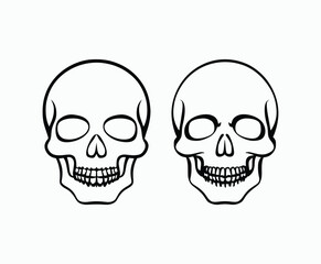 Skull EPS vector graphics art silhouette illustration template