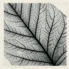 Obraz premium leaf veins macro, dry foliage