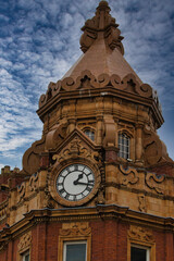 Historic Clock Tower with Decorative Dome in Leeds, UK